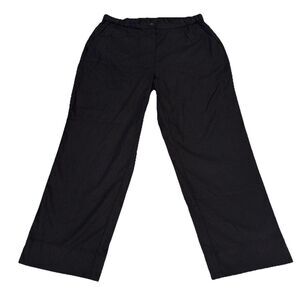 NEW NWT Banana Republic Pants Womens Tapered Ankle Linen Blend Large Black